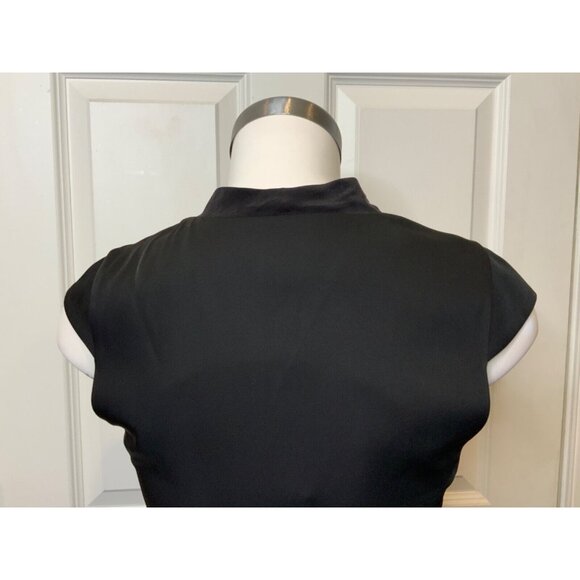 ALLSAINTS Codia Black Silk Trim V-Neck Sheath Dress, Size 4, NWT! - Picture 6 of 7